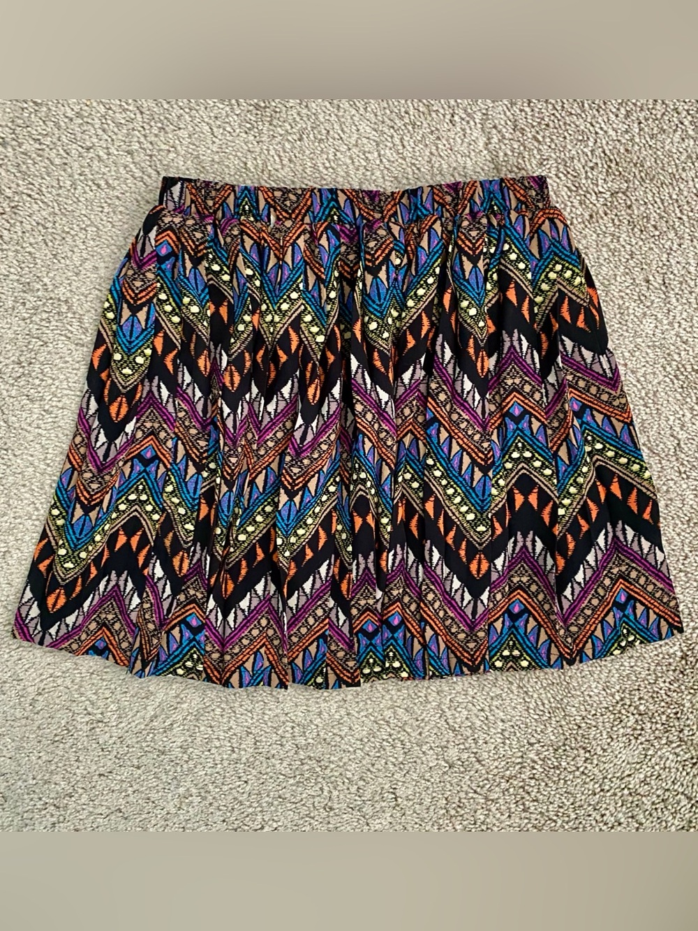Millau Multicolor Aztec Print Skirt